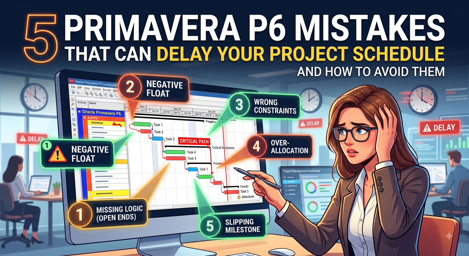 5 Primavera P6 Mistakes That Can Delay Your Project Schedule